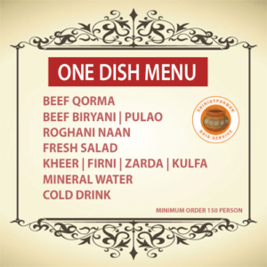 BEEF ONE DISH MENU