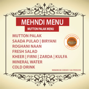 MUTTON PALAK MENU